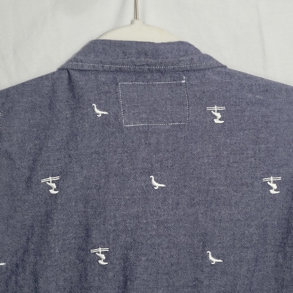 DGK Men's Medium Embroidered Seagulls Button Up Shirt eclectic grandpa - Picture 9 of 16